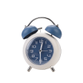 Miniatyrbild 5 av 5: [non-ticking 4&quot; Twin Bell Alarm Clock - Metal Frame 3d Dial With Backlight Function - Desk Table Clock For Home & Office - Green
