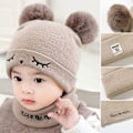 Miniatyrbild 7 av 10: Stickad mössa för barn Baby cap RED STYLE 2 STYLE 2 Red Style 2-Style 2