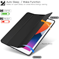 Miniatyrbild 5 av 8: 2023 New iPad 8th/7th Generation Case 10.2 with Pencil Holder, Protective Cover with Auto Wake/Sleep, Trifold Stand for iPad 8th Generation, Black