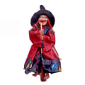 Miniatyrbild 1 av 10: Mordely Halloween Ghost Festival Witch Figurine riippuva nukke Black