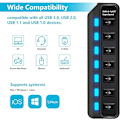 Miniatyrbild 4 av 4: Mordely USB Hub Active 3.0 7 Port USB Data Hub