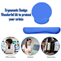 Miniatyrbild 5 av 5: Mordely Musmatta med handledsstöd, Memory Foam tangentbordsdyna blue