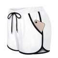 Miniatyrbild 1 av 4: Mordely Women's Double Layer Drawstring Elastic Waist Athletic Shorts with Pockets,- White 4XL