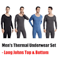 Miniatyrbild 9 av 10: Thermal för män Helt Set ong Johns Top & Bottom IGHT Light Gray L