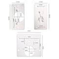 Miniatyrbild 3 av 10: Mordely Monteringsplatta Set Gångjärn Fästplatta SILVER STYLE3 STYLE3 Silver Style3-Style3