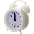 Miniatyrbild 5 av 5: 2023 Children's Alarm Clock Dual Clock Classic Home Simulation Mini Round Table Alarm Clock Children's Gift Alarm Clock - White
