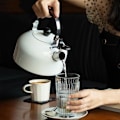 Miniatyrbild 9 av 10: Mordely 3L Visslande Vattenkokare Gas Vattenkokare VIT White