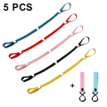 Miniatyrbild 1 av 5: Mordely 5 Pieces Of Baby Toy Fixed Carrying Strap, Seat Cart Toy Lanyard Tether, Pacifier Chain, With 2 Velcro Cart Hooks