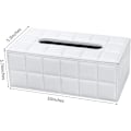 Miniatyrbild 2 av 4: 2023 Rectangular Leather Tissue Box (white)