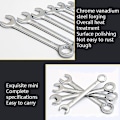 Miniatyrbild 4 av 5: 2023 10pcs/set Mini Mirror Throw Open End Wrench Torx Combination Pocket Wrench - Metric