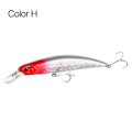 Miniatyrbild 1 av 10: Mordely Sjunkande Minnow Baits Fiskkrokar FÄRG H Color H