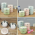 Miniatyrbild 9 av 10: Mordely 1/2/3 Layers Lunch Box Bento Box BLÅ 1 LAYER Blue 1 Layer