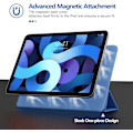 Miniatyrbild 2 av 8: 2023 New iPad 8th/7th Generation Case 10.2 with Pencil Holder, Protective Cover with Auto Wake/Sleep, Trifold Stand for iPad 8th Generation, Blue