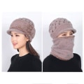 Miniatyrbild 2 av 5: Mordely Winter Balaclava Hat Ski Mask Windproof Fleece Adjustable Super Warm Scarf Hat For For Mom Mother&#39;'s Day Gift Skin Pink