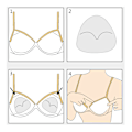 Miniatyrbild 11 av 11: Mordely Bröstkuddar Push Up Vadderade SMALLTRANSPARENT TRANSPARENT Small SmallTransparent