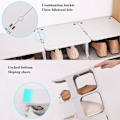 Miniatyrbild 4 av 5: Mordely Shoe Rack, Narrow Shoe Tower, Space-saving Shoe Rack, 4-compartment Storage Rack, Shoe Storage, Compact, Large Capacity (white)