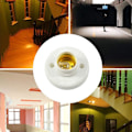 Miniatyrbild 6 av 6: 2023 E27 Screw Lamp Holder Round Plastic Base Screw Bulb E27 Lamp Holder Base Lamp Holder Screw Bulb Socket Bulb Lamp Surface Fixing Holder 10PCS