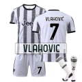 Miniatyrbild 1 av 2: Mordely Ny säsong 22-23 Juventus Hemma Barn Vuxna Fotbollströja Kostym VLAHOVIC 7 16 (90-100cm)