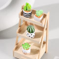 Miniatyrbild 3 av 5: Mordely 2 X 4pcs Artificial Bonsai Weather-resistant No Watering Resin Moss Terrarium Decoration Simulation Potted Plant Balcony Supplies