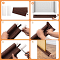 Miniatyrbild 4 av 10: Mordely Dörr Botten Tätningslist Drag Excluder GUL-PVC MATERIAL
