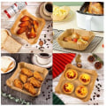 Miniatyrbild 3 av 4: Mordely Square 100-Pack Air Fryer Papper - a 20 x 20 cm brown