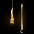 Miniatyrbild 9 av 11: Mordely Vesipisarat Crystal Long Line LED-riippuva lamppu KAKSI PÄÄ Two heads