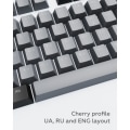 Miniatyrbillede 3 af 4: Dark Project KS-46 Keycaps PBT, ENG/RU/UA, Grå/Sort
