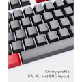 Pikkukuva 3 / 4: Dark Project KS-42 PBT -näppäimet, ENG/RU/UA, harmaa/punainen