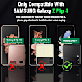 Miniatyrbillede 2 af 5: Slank etui til Samsung Galaxy Z Flip 4, Galaxy Z Flip 4 etui, beskyttende hård PC-cover anti-slip stødsikker til Z Flip 4 (blank hvid)