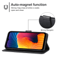 Pikkukuva 4 / 5: Doogee V30 5g nahkainen puhelinkotelo Black