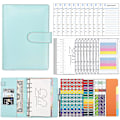Miniatyrbillede 2 af 5: A6 Budget Binder med lynlås kuverter PU læder genopfyldelig pengebesparende binder