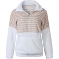 Pikkukuva 1 / 5: Naisten collegepaidat, takit, raidallinen värilohko, pitkähihainen lämmin takki, tunika, pusero, muodikkaat collegepaidat, syksyyn ja talveen, S-XXL Apricot XL