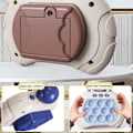 Miniatyrbillede 5 af 5: Pop It Spil Controller Boble Sensorisk Fidget Legetøj Elektronisk Whack Konsol Light Blue  White