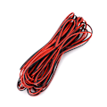 Miniatyrbillede 1 af 5: 10 meter 22AWG elektrisk ledning, 2-leder sort rød ledningskabel, forlængerledning, til bil LED-stribe lys