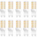 G9 LED Bulb 10-pack, 5W 4000K Cool White Light, 360 Degree Beam Angle, Halogen Replacement