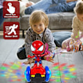 Miniatyrbild 4 av 5: Superhjälte 360 Graders Rotationsrobot Leksak Spiderman Actionfigurer Elektrisk Bil & Dock Interaktiv Belysning & Ljudleksaker Pojkar Flickor Present