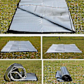 Miniatyrbillede 2 af 5: Aluminium Isoleringsmåtte Skummåtte Sovemåtte Til Camping Isoleringsmåtte Foldbar Teltsmåtte Gulvpude Termisk