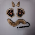 Miniatyrbilde 7 av 7: Katteklo-hansker  Pussede poter Fluffy votter