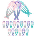 Pikkukuva 1 / 8: 15 kpl Mermaids-hiuspidikkeitä tytöille Söpöt tyttöjen hiuspidikkeet Barrette-mermaids-hiuspidikkeet Kynsipidikkeet paksulle hiukselle Pienet hiuspidikkeet