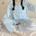 Pikkukuva 1 / 4: Sanrios Kawaii -yöpaidat Cinnamoroll Söpö sarjakuva Korealainen opiskelija-asuntola Kotivaatteet Tyttöystävän lahja 120-140catty