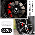 Miniatyrbillede 2 af 4: 4 stk. Sorte bilhjulsklistermærker Center Hub Cap Badge Logo Emblem Decals Styling Til Peugeot 107 108 206 207 301 308 307 407 408 50,4 stk. Peugeot Sort