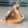 Miniatyrbild 3 av 4: Trähund Mobiltelefonhållare Djur Mobiltelefonhållare, Acsery Nyhet
