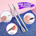 Miniatyrbild 5 av 5: Nagelkonst & nagelfilset - Dubbelsidig nagelfil, nagelbandssax & nagelbandspusher & nagelborste, nagelset för salongsmanikyr