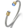 Miniatyrbillede 1 af 5: Elastisk justerbar klassisk, herre armbånd, rustfrit stål armbånd, stålkabel