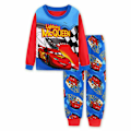 Miniatyrbild 1 av 3: 2 st Barn McQueen Bilar Pyjamas Pyjamas PJs Långärmad Nattkläder A A 130cm