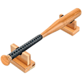 Miniatyrbild 2 av 4: Basebollträ displayställ, robust basebollträ stativ, basebollträ displayhållare, basebollträ horisontellt rack, basebollträ fäste softballhållare
