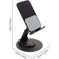 Miniatyrbild 2 av 6: Fällbar telefonhållare höjdjusterbar mobiltelefonhållare bärbar mobiltelefonhållare skrivbordsdocka legering smartphone stativ