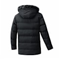 Miniatyrbillede 4 af 4: Vinterjakke til mænd 2024 - Lang, med hætte, varm, vindtæt, tyk fleece, parka, pelskrave, klassisk, afslappet Gris M