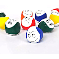 Miniatyrbilde 5 av 7: Jongleringsballer for nybegynnere, 5 stk myke sirkusballer med søte og morsomme emojier, PU-lær, enkle å sjonglere baller for voksne, barn, gutter og jenter