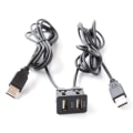 Miniatyrbilde 1 av 5: 150cm Bil Dash Flush Mount To Usb-porter Panel Auto Båt Dual Usb-forlengelseskabel